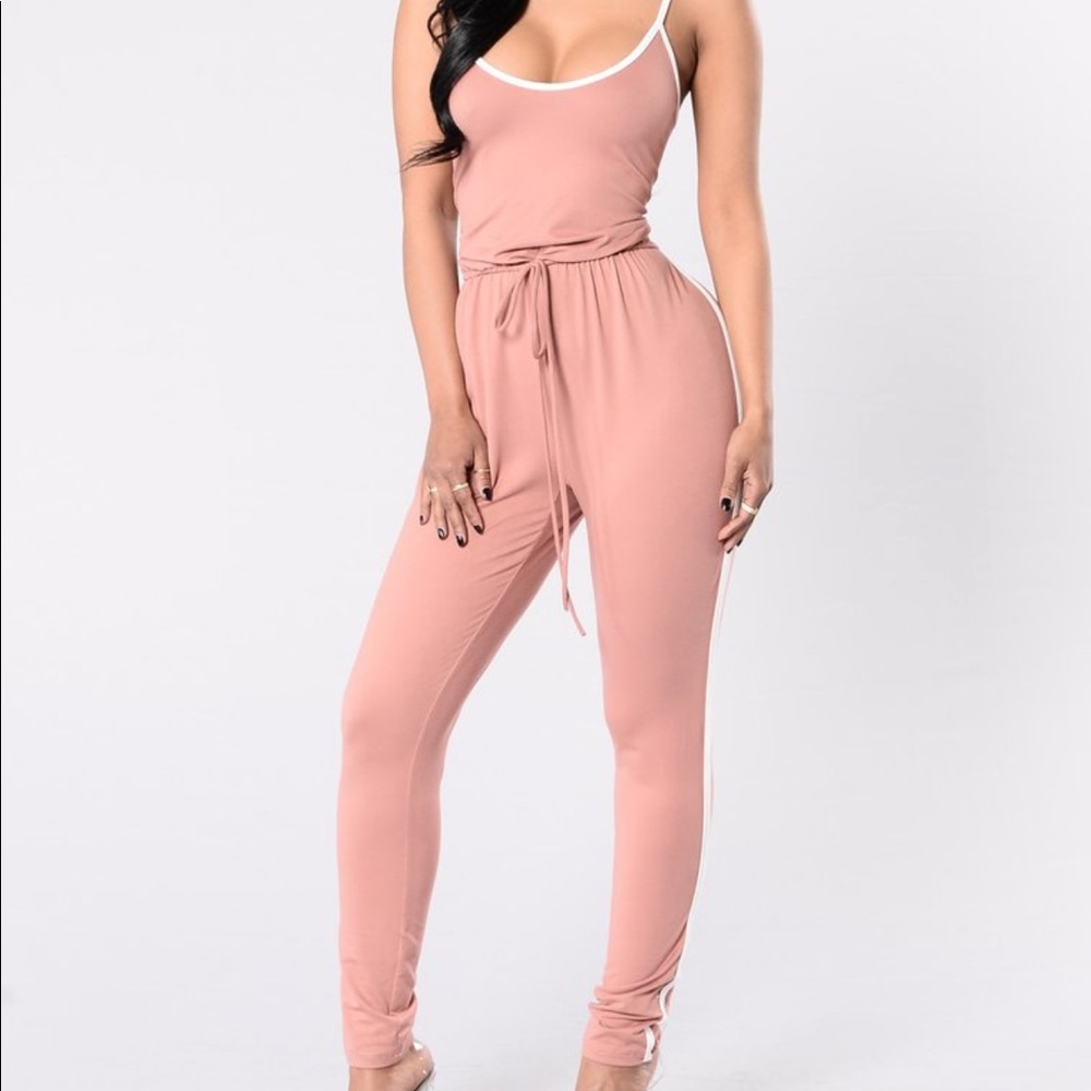 Fashion nova dusty rose jumpsuit